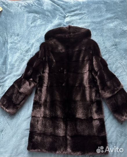 Шуба норковая с капюшоном 44 46