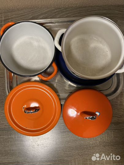 Кастрюли,миска,эмалированные СССР