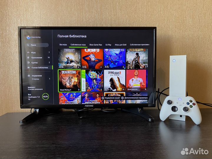 Xbox Series S рст + 77 игр + подписка на год