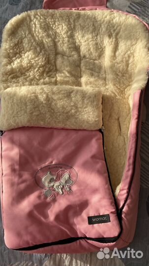 Конверт в коляску меховой, овчина