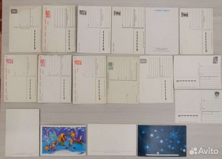 Советские открытки Новогодние чистые