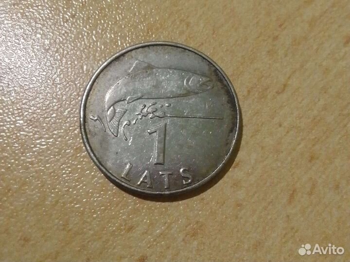 Монета 1 lats