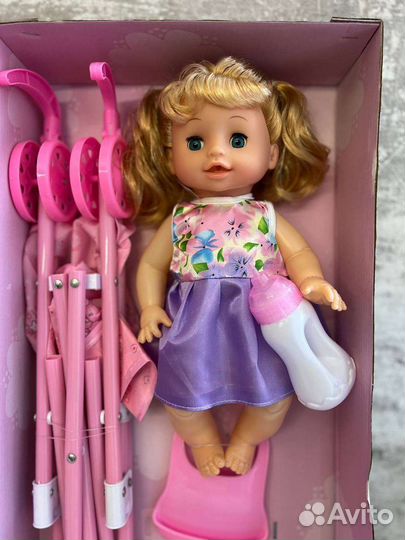 Кукла пупс с коляской