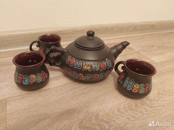 Чайный сервиз из глины, подарочный