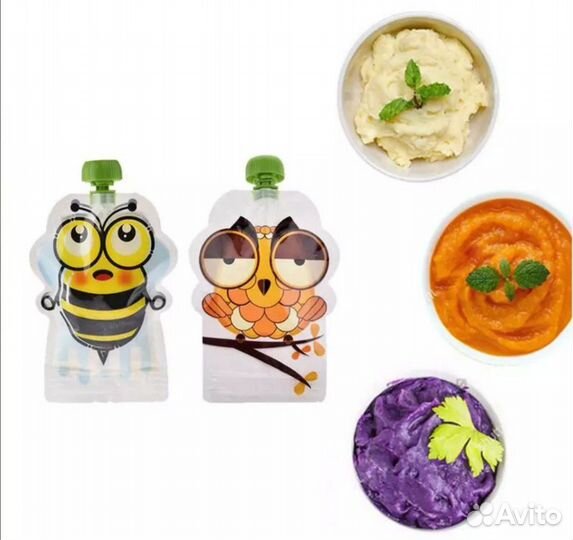 Пакеты (паучи) для хранения детского питания