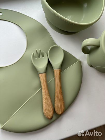 Набор детской силиконовой посуды