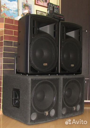 Колонки Activ Сабы 2200W Pro-115 XL+ES +Mixer+Mic