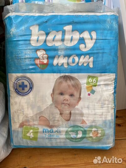 Подгузники baby mom 4