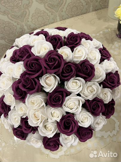 Букет из мыльных роз