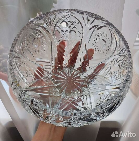 Салатник хрустальный. Ваза для фруктов. СССР