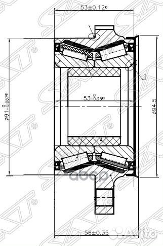 Полуступица перед MMC pajero IV/montero V87W/V9