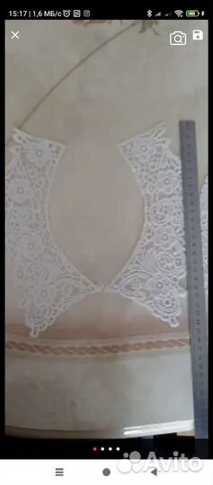 Воротник кружевной пришивной