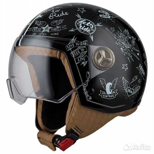 NZI Zeta 2 open face helmet Glossy Stickers