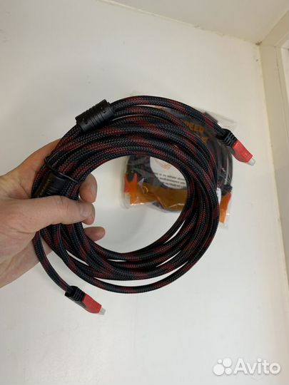 Кабель провод hdmi-hdmi 5 М в оплётке новый