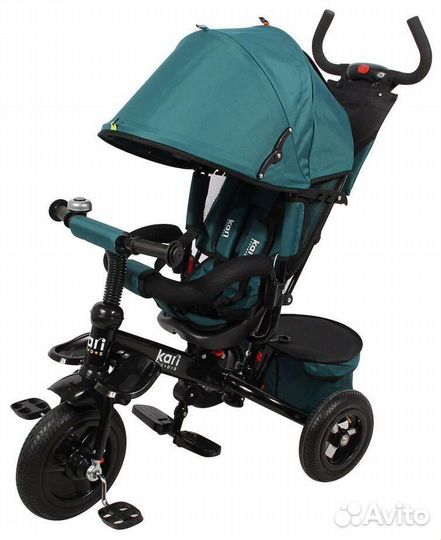 Велосипед детский трёх колёсный, тёмно зелёный