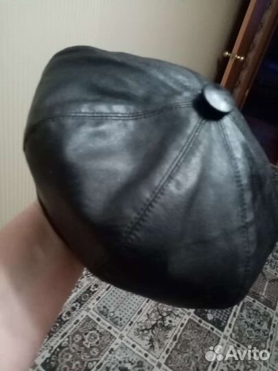 Берет женский, натуральная кожа