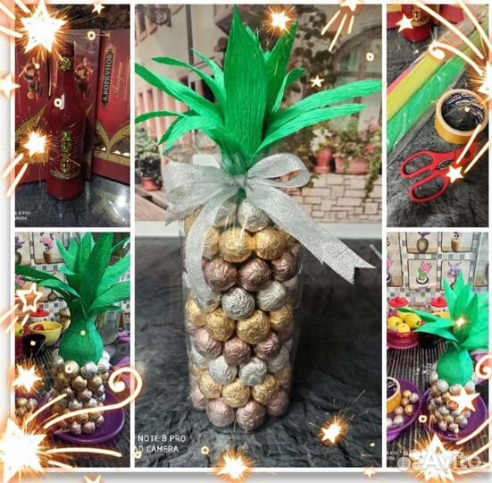 Ананас из конфет