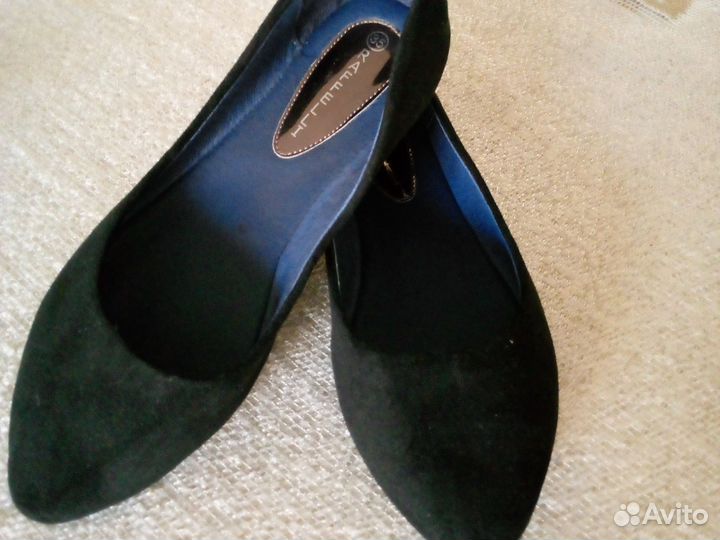 Балетки замшевые