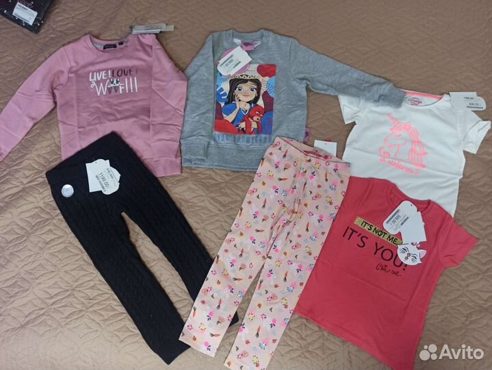 Пакет новой одежды для девочки 110