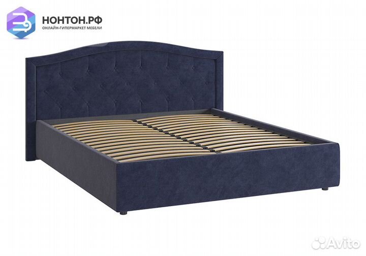 Кровать Верона 2 1.6 м синяя