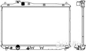 Радиатор охлаждения для хонда Civic 4D с 2012г