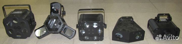 Светомузыка LED Pro 5шт RGB Линза Строб Mic DMX