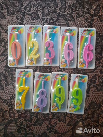 Свечи цветные цифры