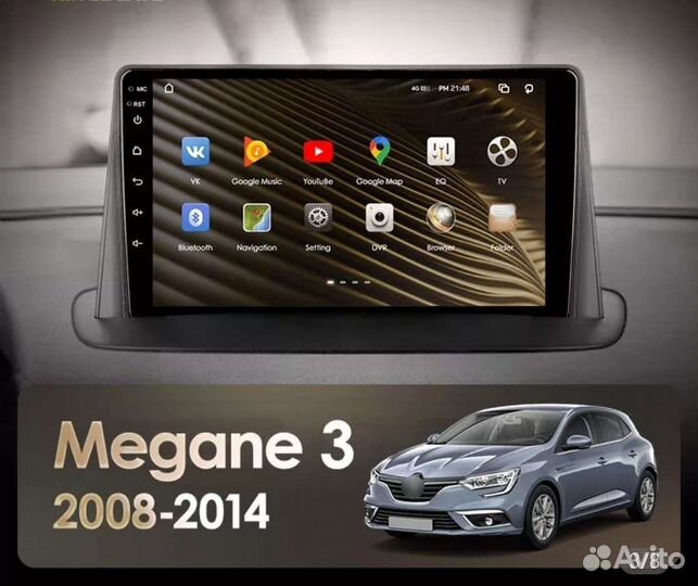 Магнитола на Renault Megane 3