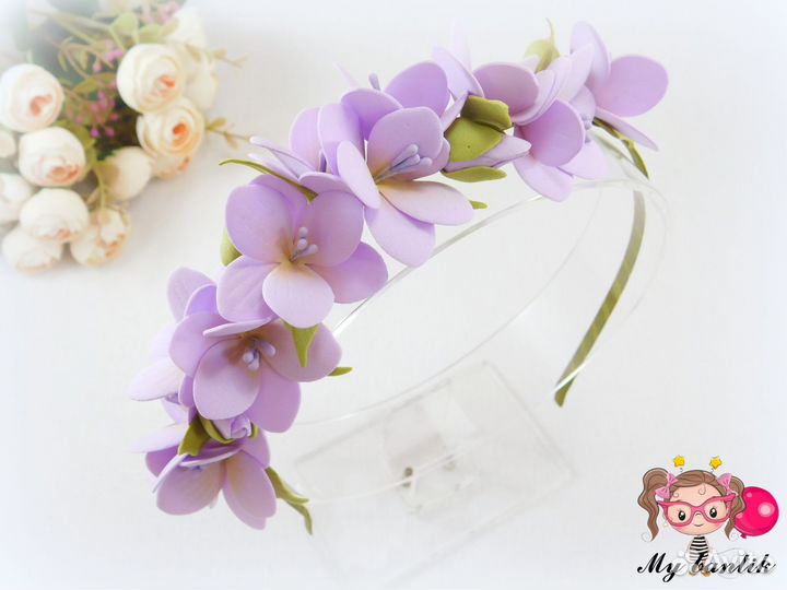 Ободок с цветами