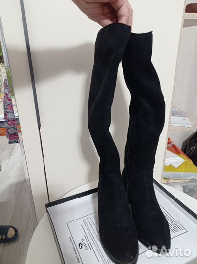 Сапоги женские натуральная замша