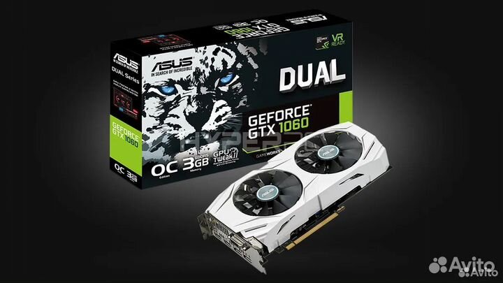 Asus nvidia GeForce GTX 1060 dual-GTX1060-O3G 3гб