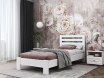 Деревянная белая кровать Вероника 90х200