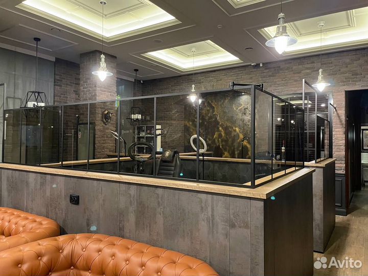 Стеклянные межкомнатные перегородки и двери лофт