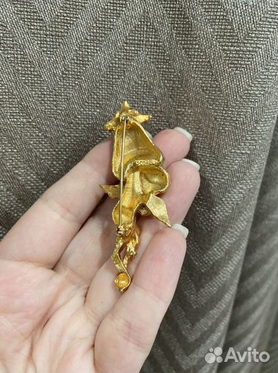 Винтажная брошь «Ангел Рождества» США