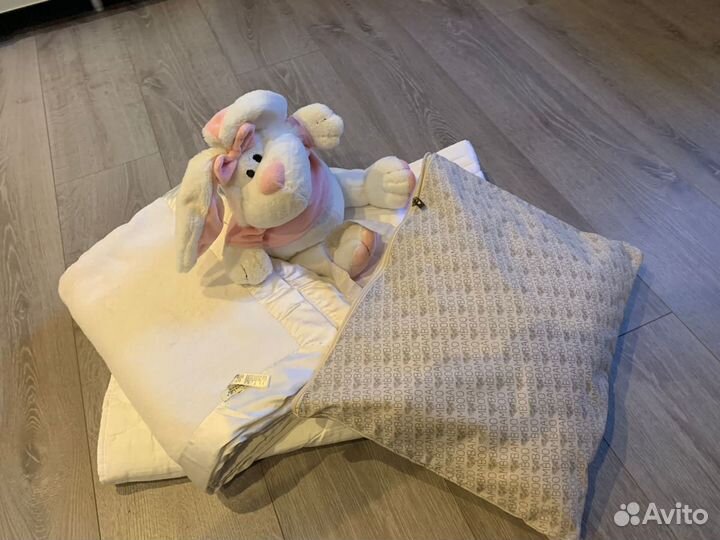 Комплект в кроватку.Одеяло детское + подушка + пле