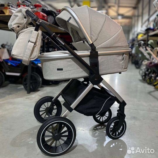 Коляска 2в1 Luxmom brend (Бежевый цвет)