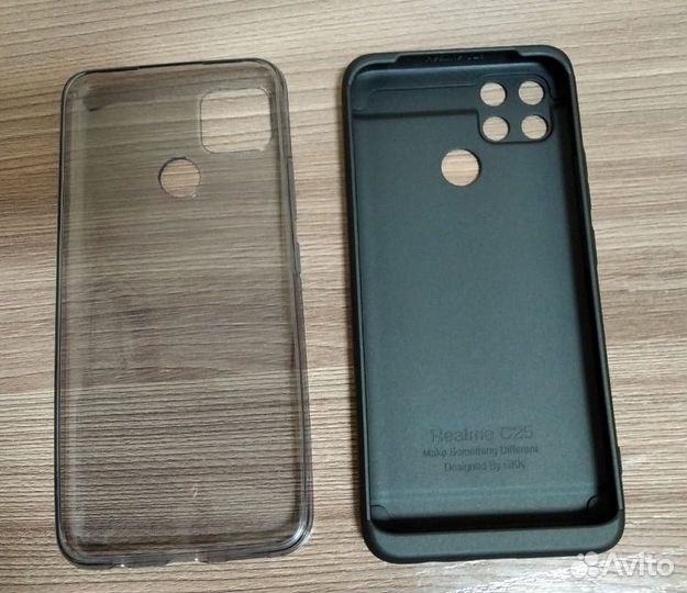 Чехол противоударный и силиконовый Realme C25 C25s