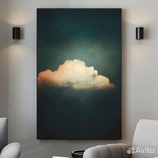 Абстрактная картина в интерьер Современный пейзаж