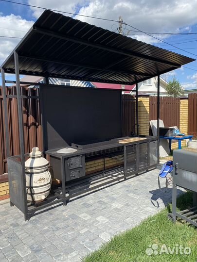 Мангал loft с крышей