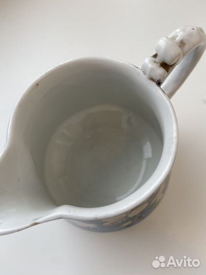 Тарелка и сливочник 19 века Кузнецовский фарфор