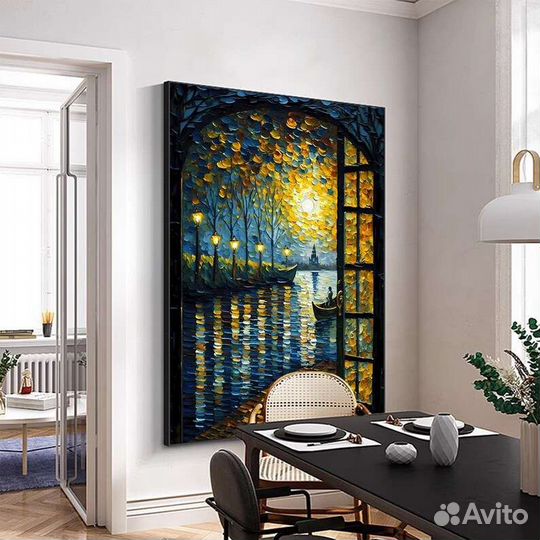 Картина маслом Пейзаж за окном