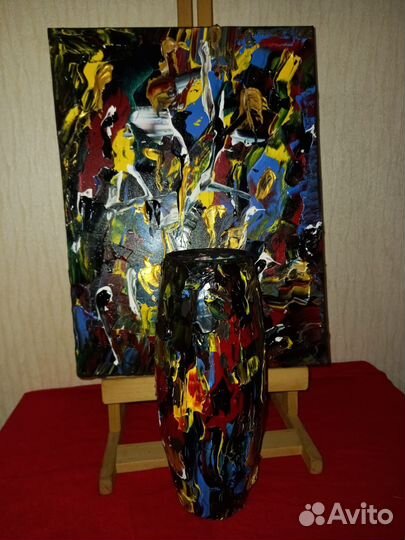 Картина и ваза абстракция