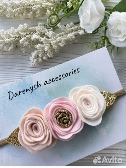 Детская нарядная повязка на голову 4-12 месяцев