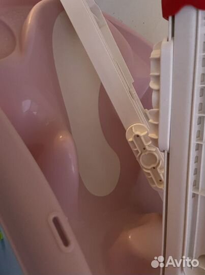 Ванночка для купания ok baby pink с креплениями
