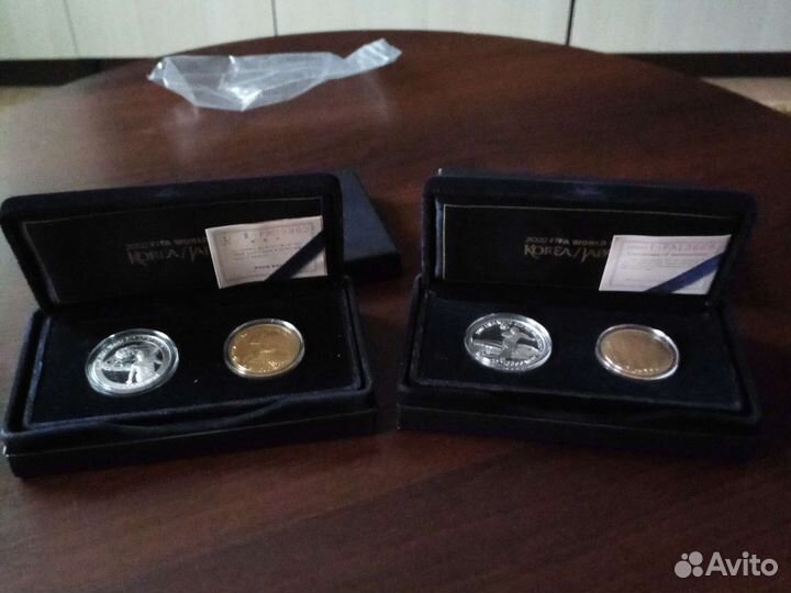 Наборы монет Южной Кореи. Футбол чм 2002г