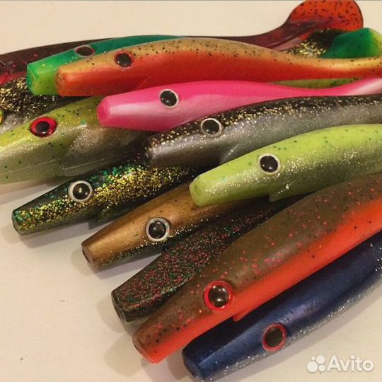 Резина Strike Pro Pig Shad Jr 20см 50гр Clownfish