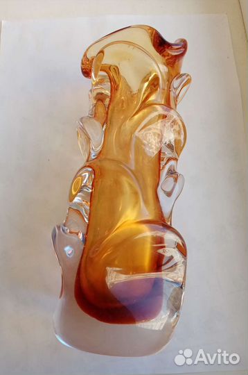 Ваза Чешское цветное стекло 20 см