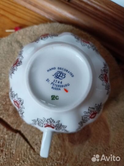 Чашка с блюдцем фарфор