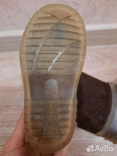 Валенки детские с калошами 16 см