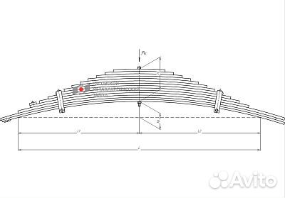 Рессора задняя для прицепа маз 8378 14 листов